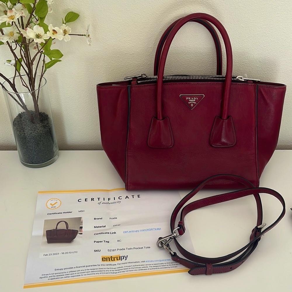 Authentic Prada Twin Pocket Tote